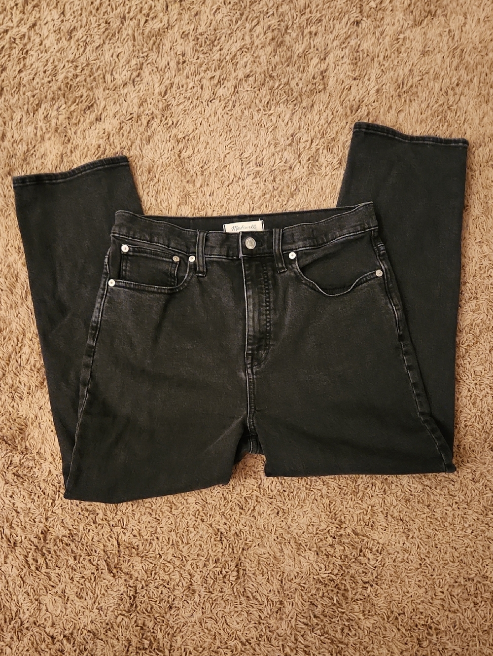 Madewell Classic Straight Blackwash Jeans EUC Size 29 - 24" Inseam